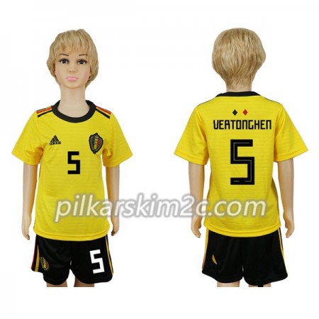 Koszulka Belgia Vertonghen 5 Dziecięca Precz Mistrzostwa Świata 2018 - Koszulki Piłkarskie